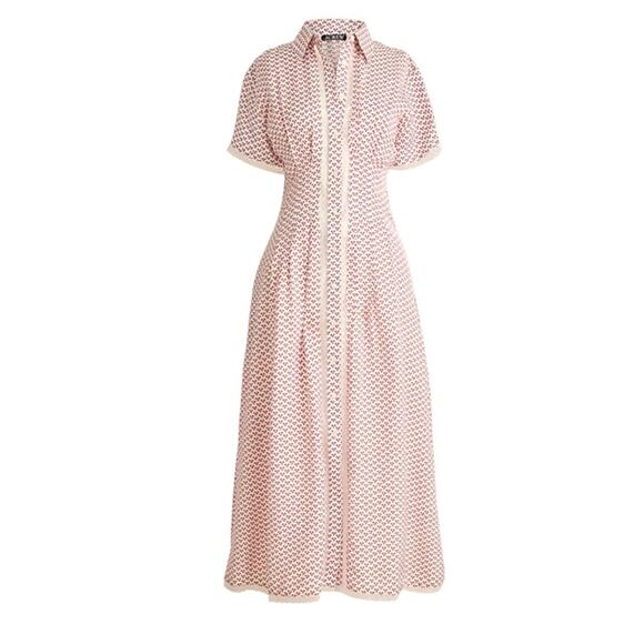 J. Crew Wren lace-trim shirtdress in glossy twill Floral Size 2 NWT - Picture 2 of 13